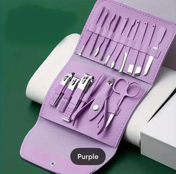 16 pcs Manicure set - Professional Nail Clippers Pedicure Kit