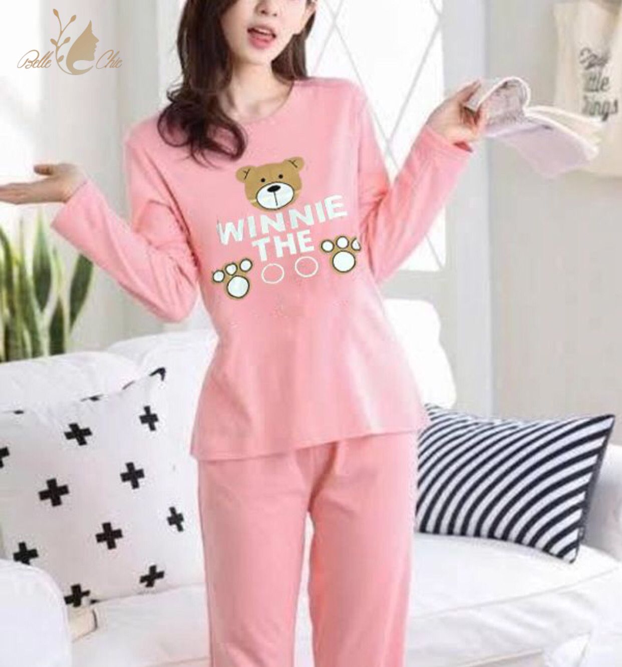 Pink Winnie The Pooh Printed Night Suit Shopcify