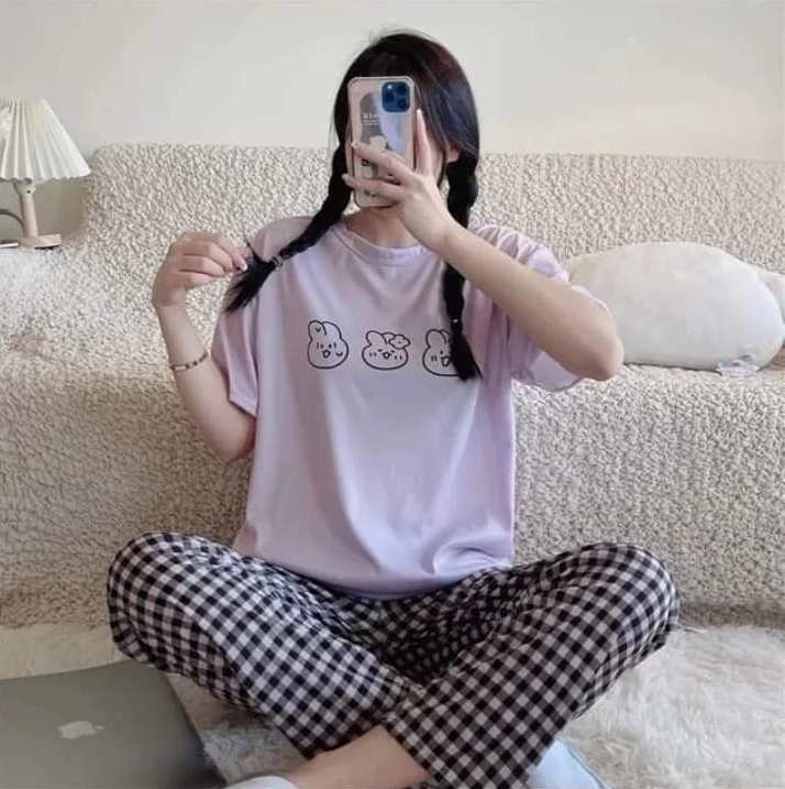 Three Emoji Printed Women's PJ Sets Shopcify