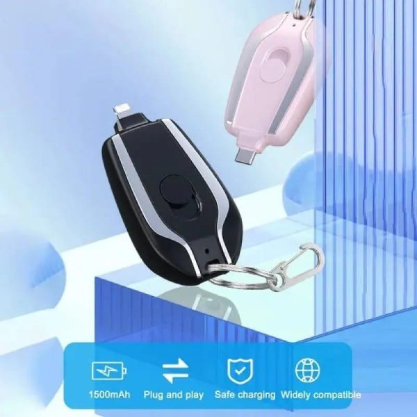 Mini Keychain Power Bank 1500 Mah Emergency Power Bank