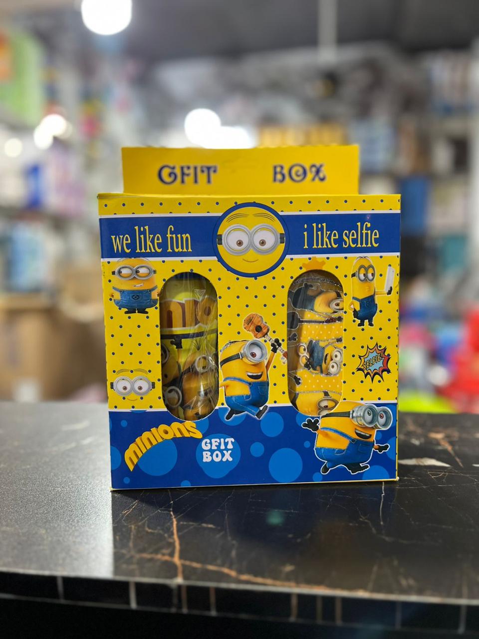 High Quality 2 in 1 Water Bottle and Lunch Box Gift Set | Gift Box | School Water Bottle and Lunch Box Gift Set Kids School Lunch Box School Tiffin Box and Water Bottle With Spoon Shopcify