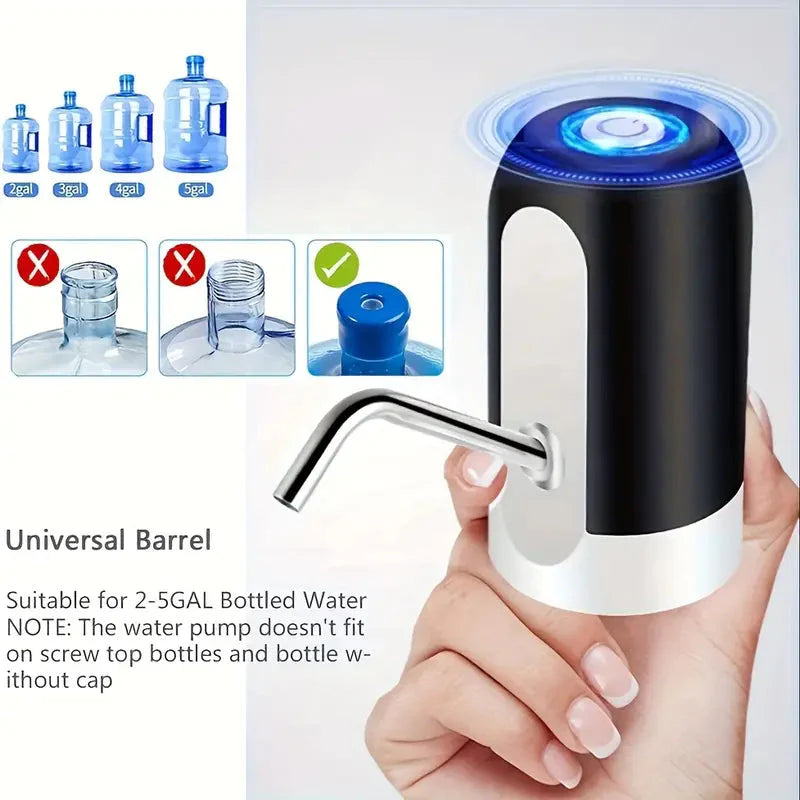 Rechargeable Automatic Water Dispenser Pump, Water Bottle Pump dispenser USB Charging Drinking mini Portable Electric dispenser pump for house and office, etc. Shopcify