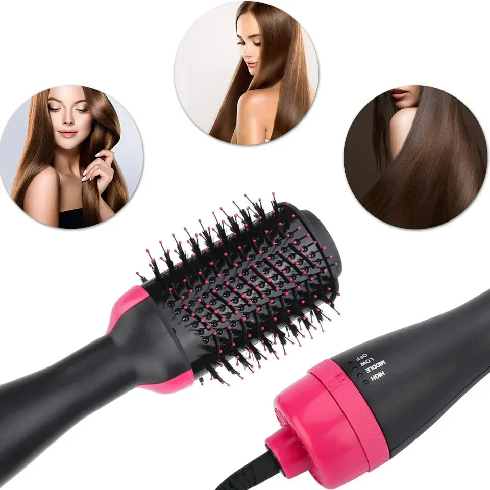 One step Hair Dryer Brush 3 in 1 Negative One Step Hair Dryer & Volumizer Blower Anti-Static Hair Styler Curler Hair Straightener Brush Shopcify