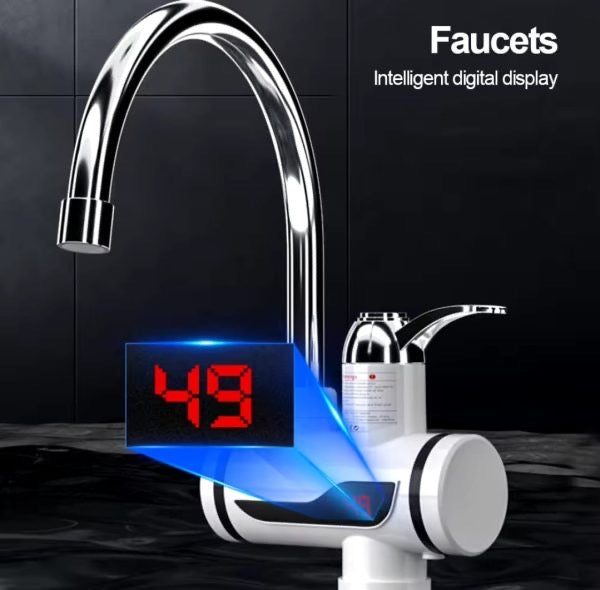 Elctric Instant Water Heating Tap With Led Temperature Display Hot Water Frucet