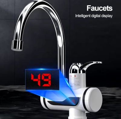 Elctric Instant Water Heating Tap With Led Temperature Display Hot Water Frucet