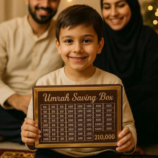 Umrah Saving Box -Save 210,000 for Umrah