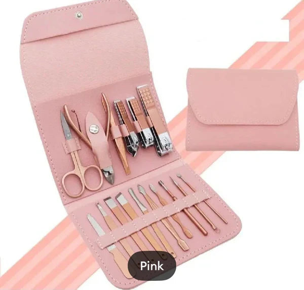 16 Pcs Manicure Set – Professional Nail Clippers Pedicure Kit+ FREE Ear Wax Cleaning Tool