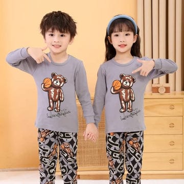 BASKET BALL BEAR PRINTED KIDS WEAR Shopcify