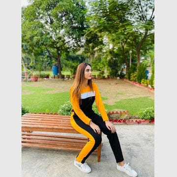 ROW PANEL TRACK SUIT - YELLOW Shopcify