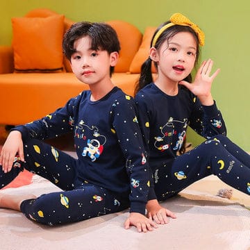 BLUE SPACESHIP PRINTED KIDS WEAR Shopcify