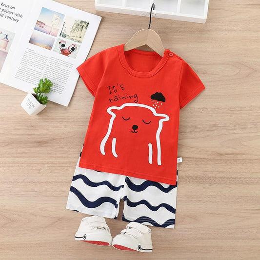 Its Raining Printed Short Sleeve Kids Wear Shopcify
