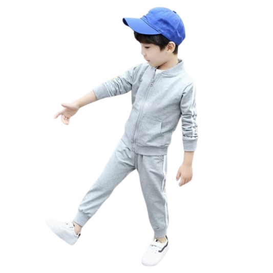 GREY STRIPE PREMIUM WINTER KIDS TRACKSUITS Shopcify