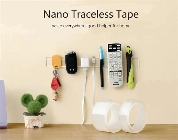 3.0 Meter Double Sided Adhesive Nano Tape Transparent Strong Washable Adhesive Traceless Gel Tape Removable And Reusable Sticky Anti Slip Tape For Home Wall Room Office Decor (5m) Shopcify