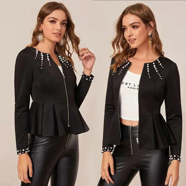 Pearl Zipper Jacket Shopcify