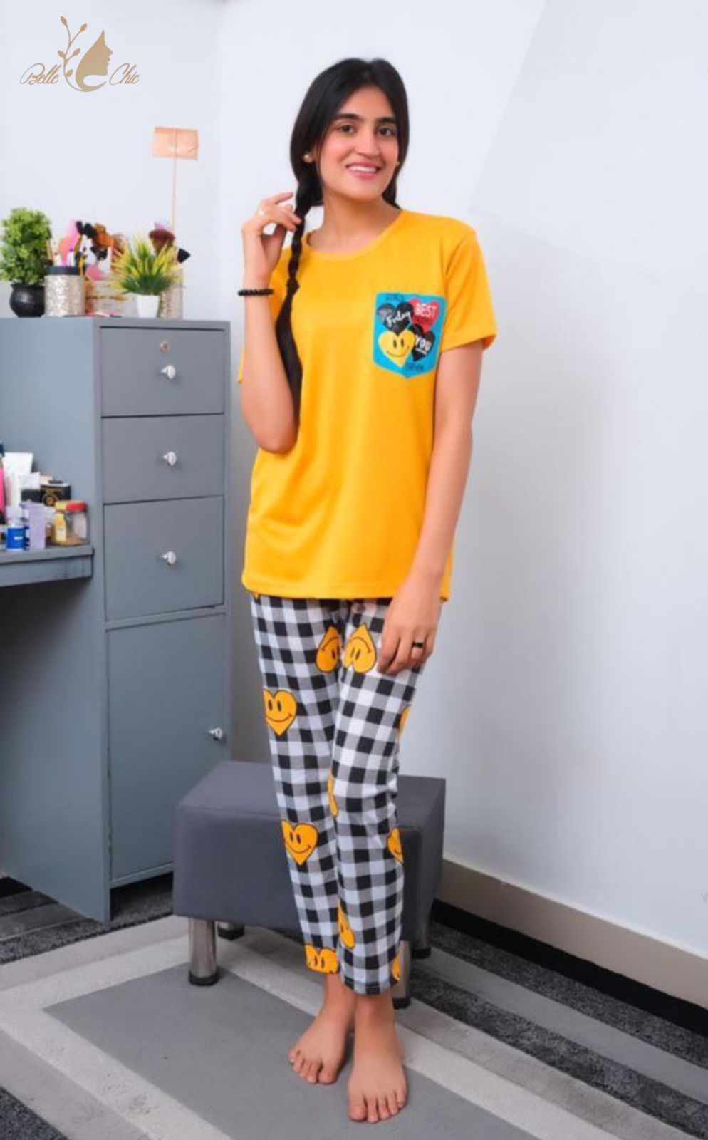 YELLOW HEART EMOJI PRINTED WEAR Shopcify