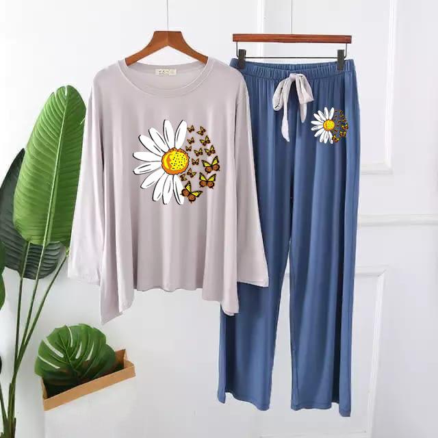 DAISY FLOWER PRINTED LOUNGEWEAR Shopcify