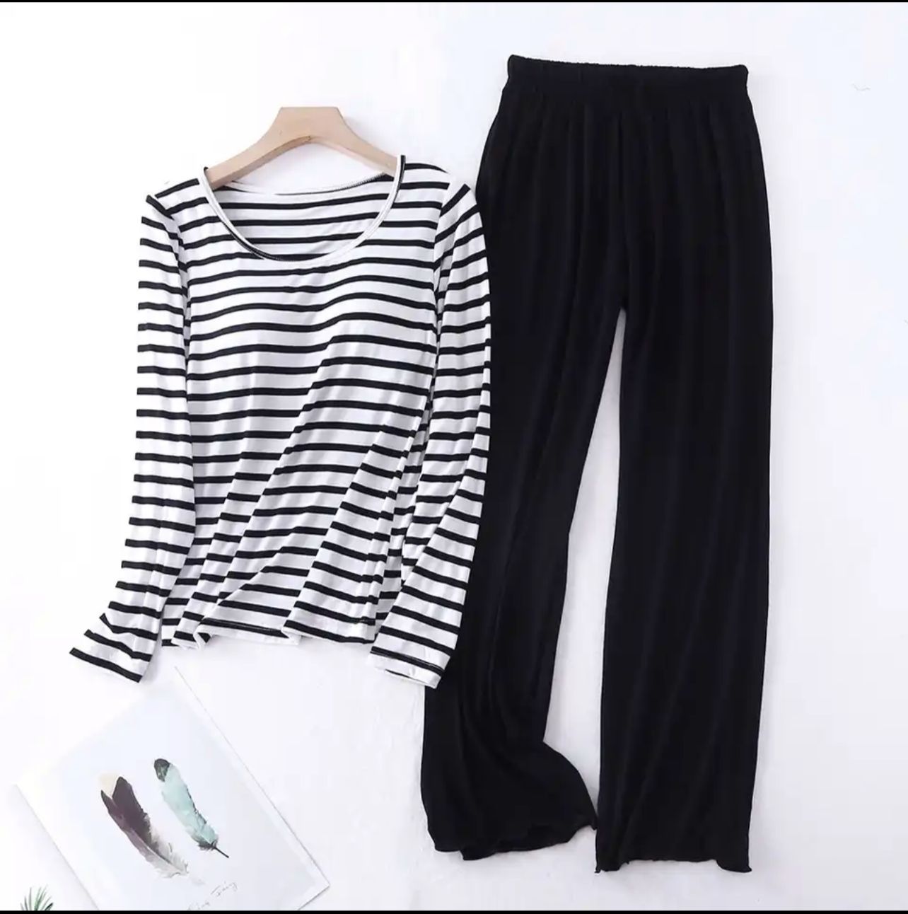 Black & White Zebra Lining Sleepwear Night Dress Shopcify