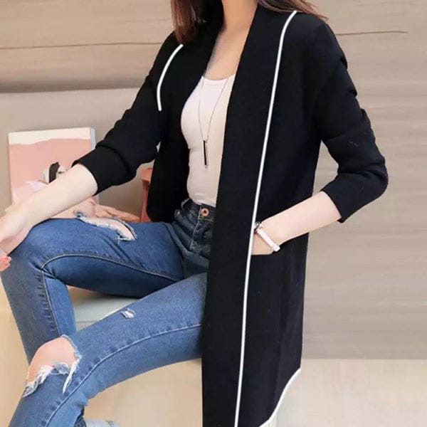 WOMEN'S WINTER LAPEL LONG FRONT OPEN COAT Shopcify