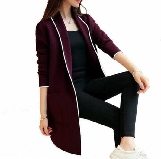 WOMEN'S WINTER LAPEL LONG FRONT OPEN COAT Shopcify