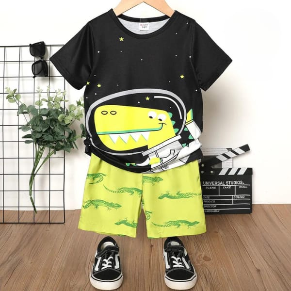BLACK LEMON DRAGON SHORT SET Shopcify