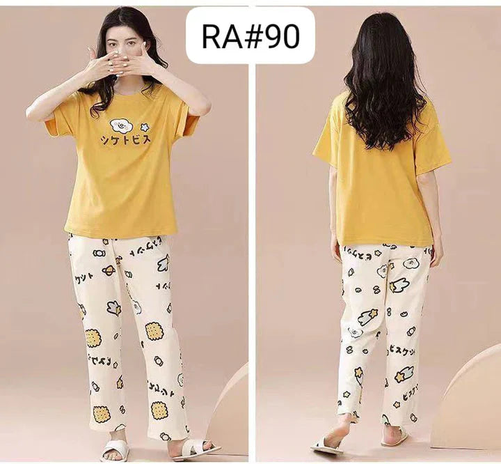 Three Emoji Printed Women's PJ Sets Shopcify