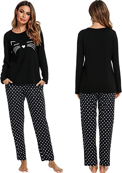 Cat Mooch Printed Woman Pajama Set Shopcify