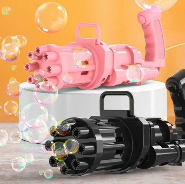 Automatic Bubble Gun 8 Holes For Kids | Water Gatling Play Gun For Boys & Girls (random Color) Shopcify