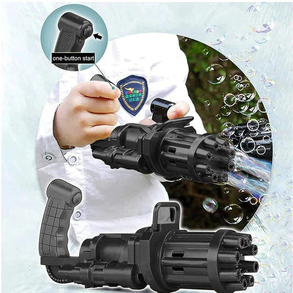 Automatic Bubble Gun 8 Holes For Kids | Water Gatling Play Gun For Boys & Girls (random Color) Shopcify