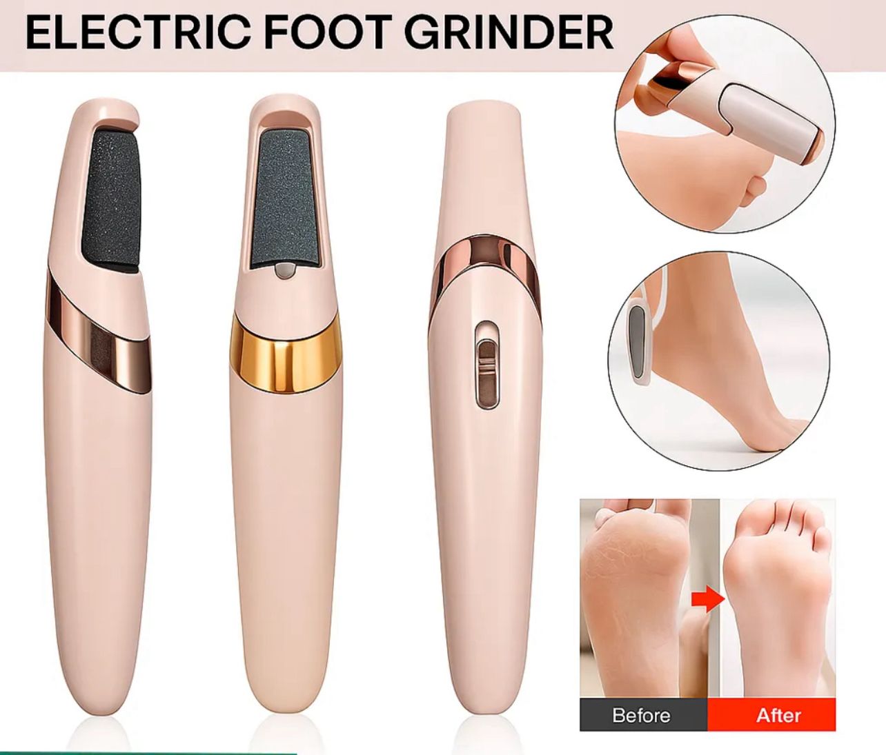 Electric Foot File & Callus Remover – Professional Pedicure Tool Flawless Pedi Machine Shopcify