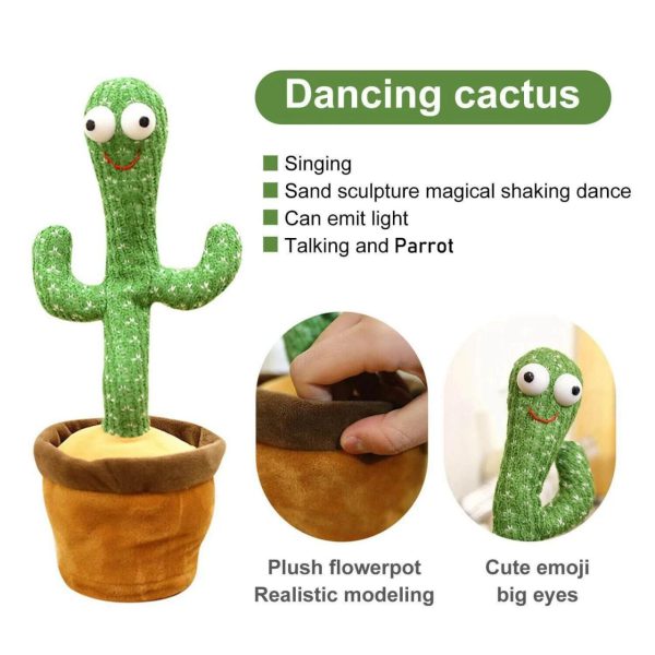 Dancing Cactus Toy, Talking Tree Cactus Plush Toy Shopcify