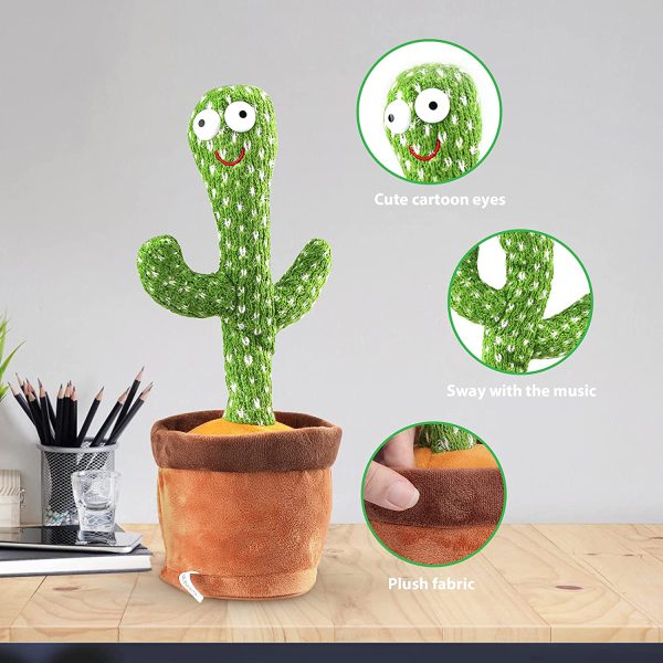 Dancing Cactus Toy, Talking Tree Cactus Plush Toy Shopcify