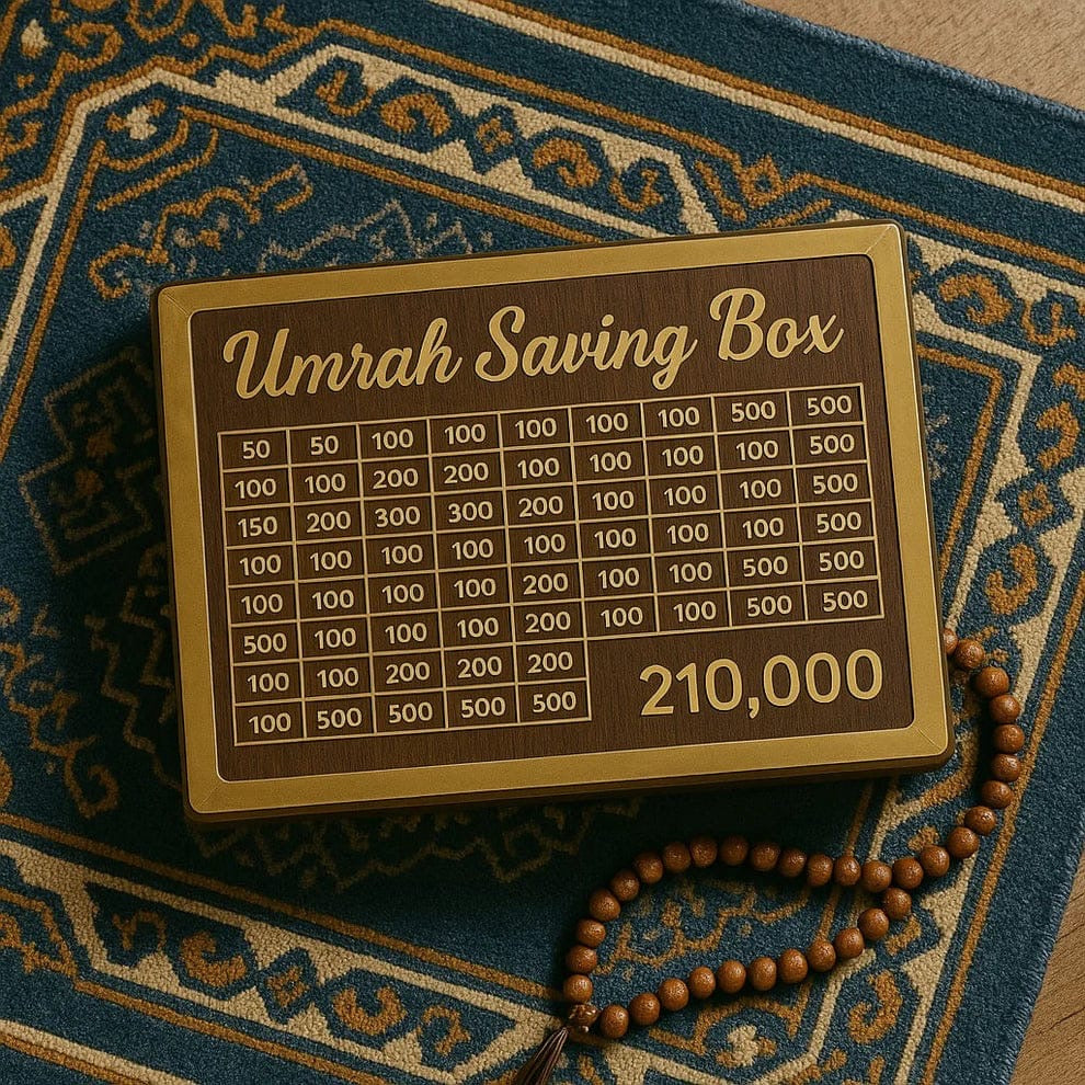 Umrah Saving Box -Save 210,000 For Umrah