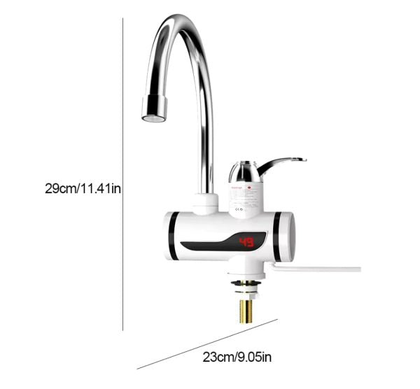 Electric Instant Water Heating Tap with LED Temperature Display Hot Water Faucet Shopcify