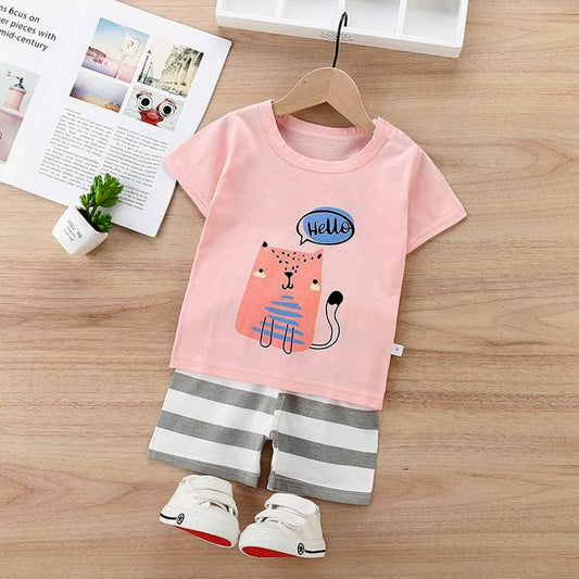 HELLO KITTY PRINTED SHORT SLEEVE KIDS WEAR Shopcify