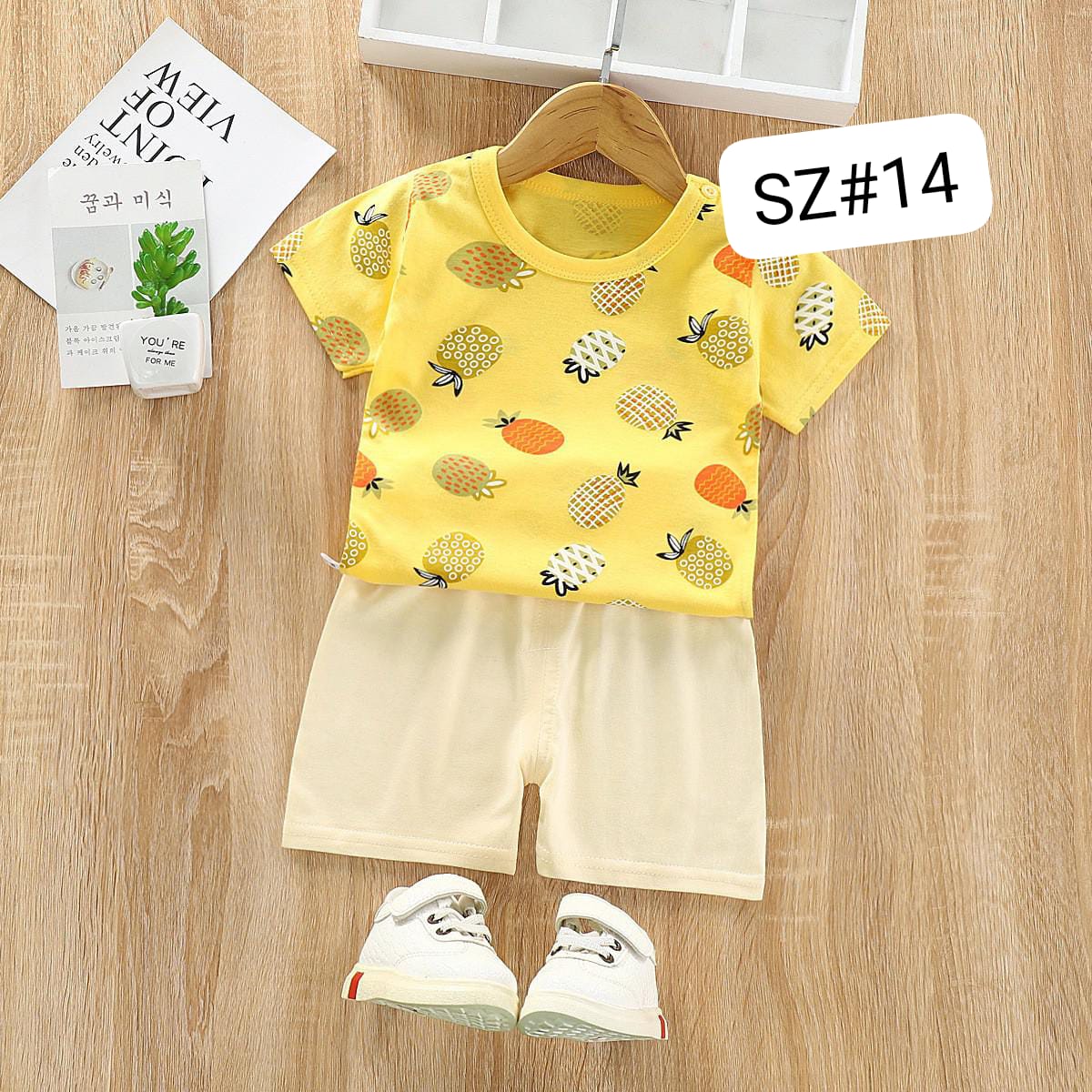 PINEAPPLE PRINTED SHORT SLEEVE KIDS WEAR Shopcify