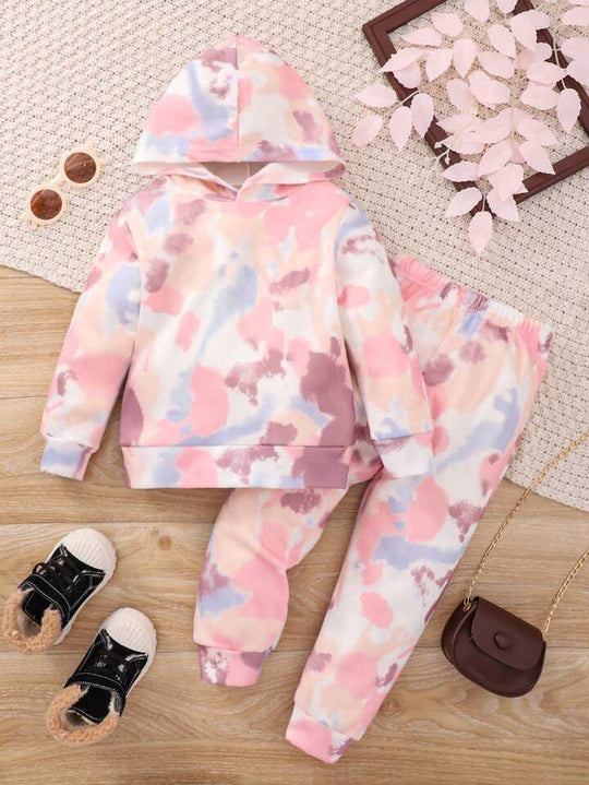 Baby/boy softie color cloudy tie dye fleece tracksuit Shopcify